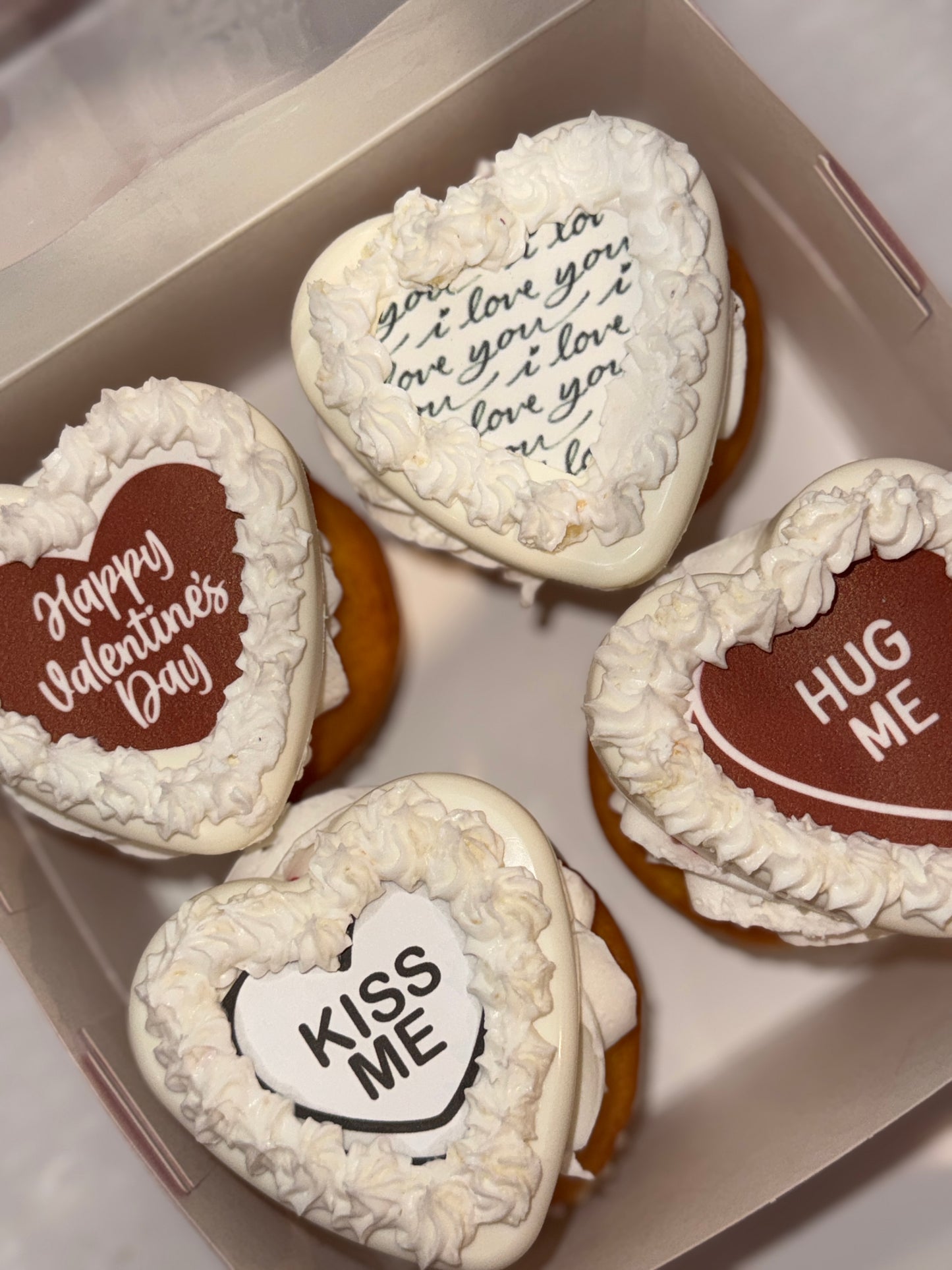 Valentine’s Day 4 Count Conversation Heart Cupcakes! (PRE - ORDER)